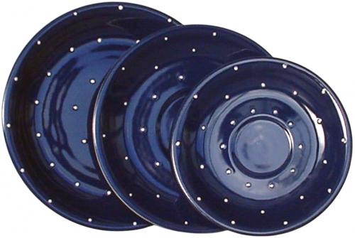 Dessert Plate 19 mit Schrift (2 Zeilen) Blue 1 point
