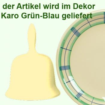 Tischglocke groß karo grün-blau