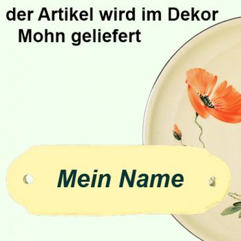 Türschild mit Schrift (1 Zeile) Mohn