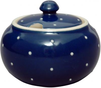 Teeservice 15-teilig blau 1 Punkt