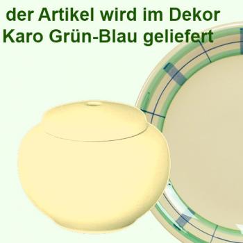 Öllampe karo grün-blau