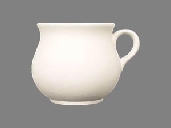 Mollytasse mit Schrift (2 Zeilen) blau Nadelstreifen