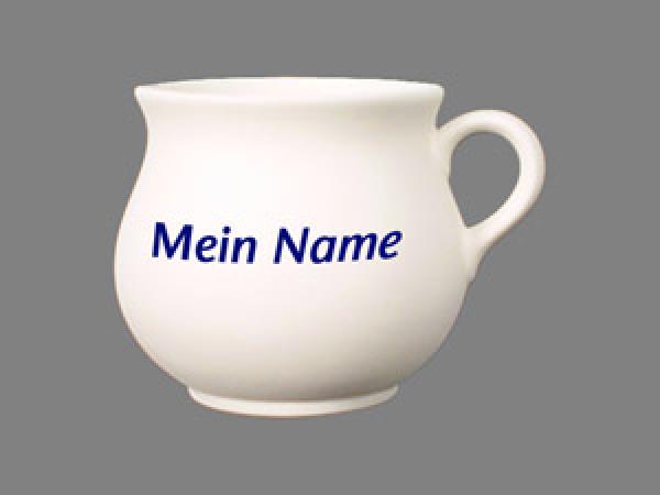 Mollytasse mit Schrift (1 Zeile) Vergissmeinnicht