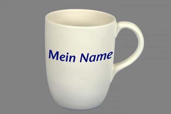Cappuccino mit Schrift (2 Zeilen) Vergissmeinnicht