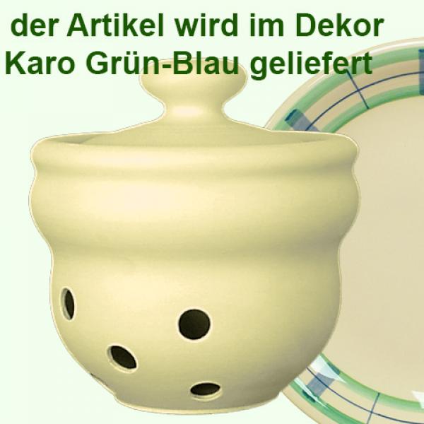 Kartoffeltopf karo grün-blau