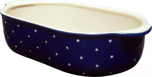 Auflaufform 24 blau 1 Punkt