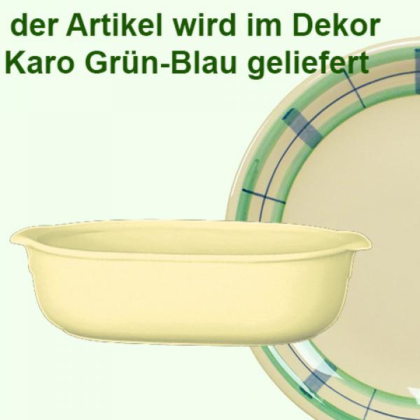 Auflaufform 24 karo grün-blau