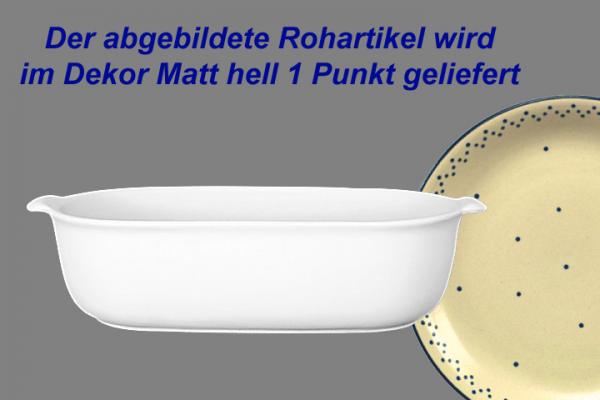 Auflaufform 30 matt hell 1 Punkt