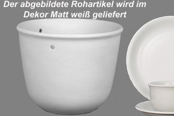 Blumenampel matt weiß