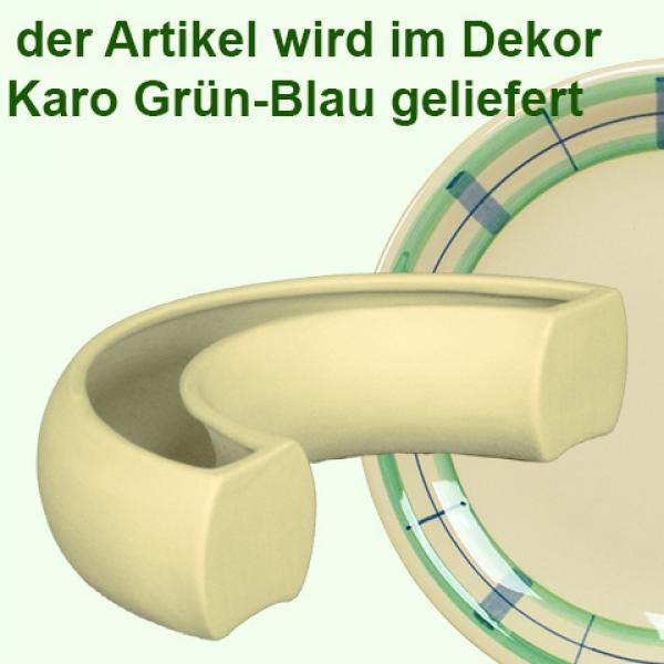 Blütenkranz Halb karo grün-blau