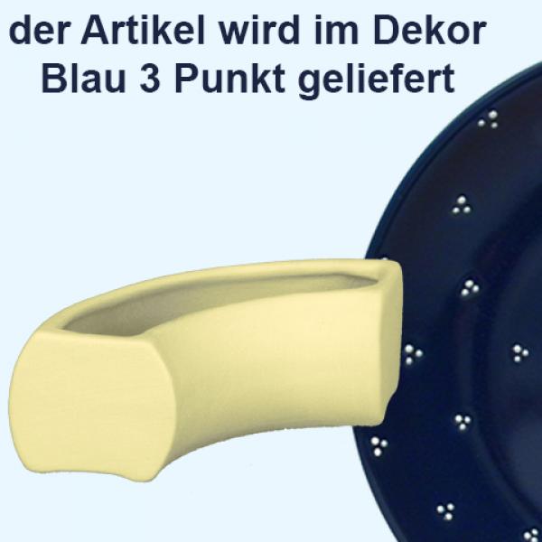 Blütenkranz Viertel blau 3 Punkt