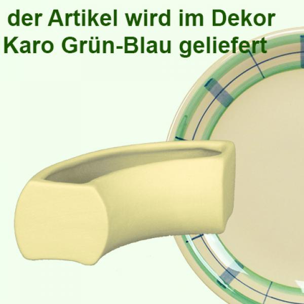 Blütenkranz Viertel karo grün-blau