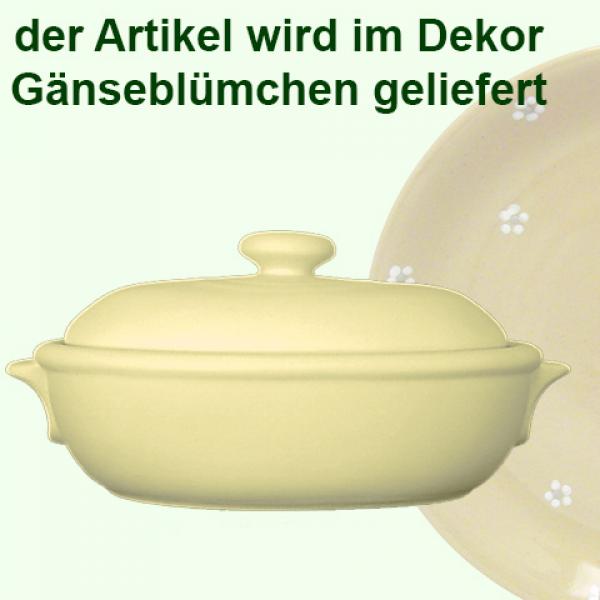 Brottopf klein mit Schrift (1 Zeile) Gänseblümchen