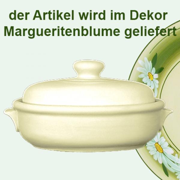 Brottopf klein mit Schrift Dekor Margueritenblume