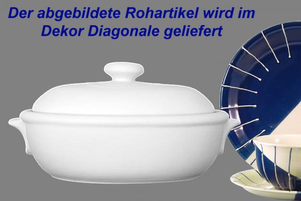 Brottopf groß mit Schrift (1 Zeile) Diagonale
