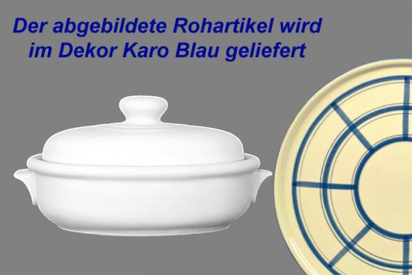 Brottopf klein mit Schrift (1 Zeile) karo