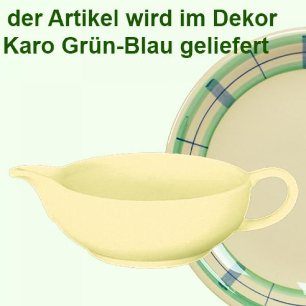 Butterpfännchen karo grün-blau