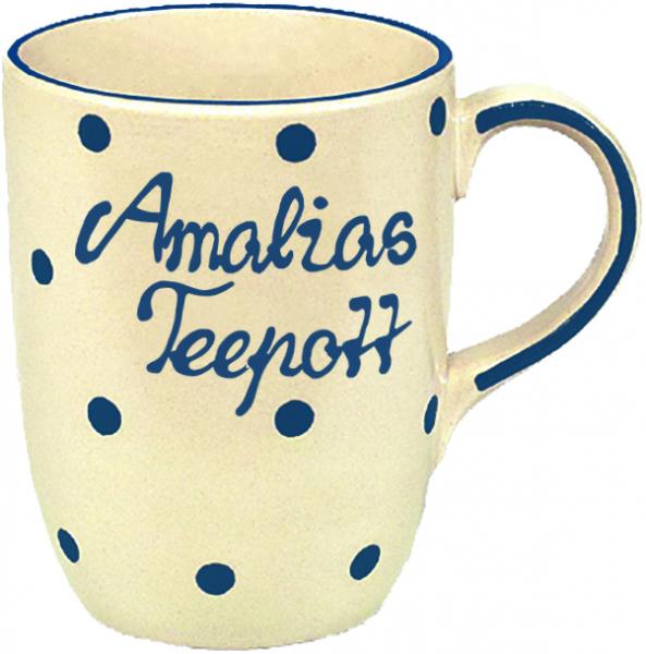 Cappuccino mit Schrift (2 Zeilen) Elli blau