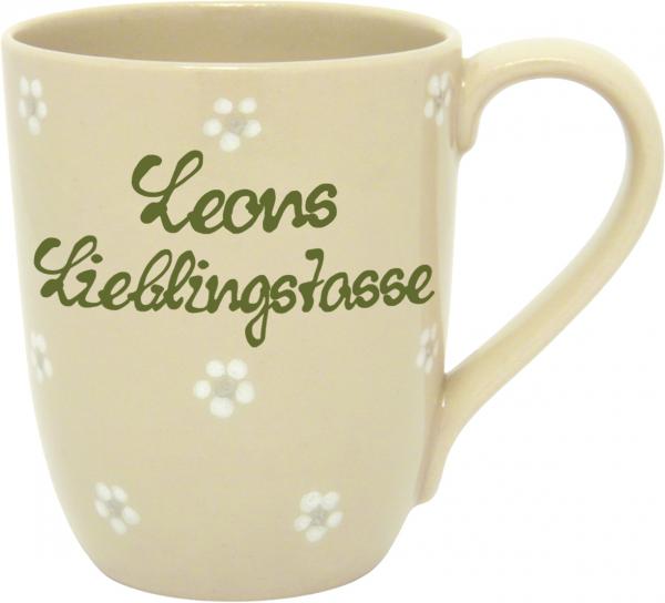 Cappuccino with font (2 Zeilen) Gänseblümchen