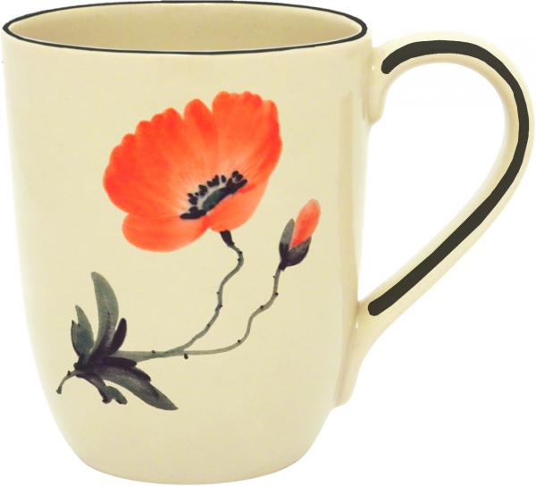 Cappuccino mit Schrift (1 Zeile) Mohn