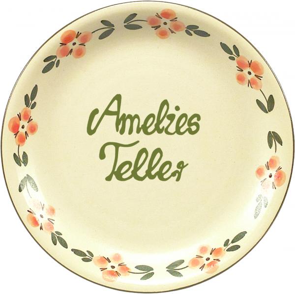 Dessert Plate 19 mit Schrift (2 Zeilen)