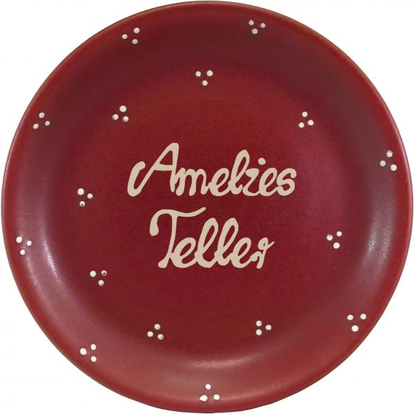 Dessert Plate 19 mit Schrift (2 Zeilen)