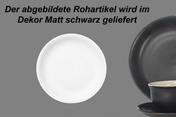 Dessertteller 19 matt schwarz