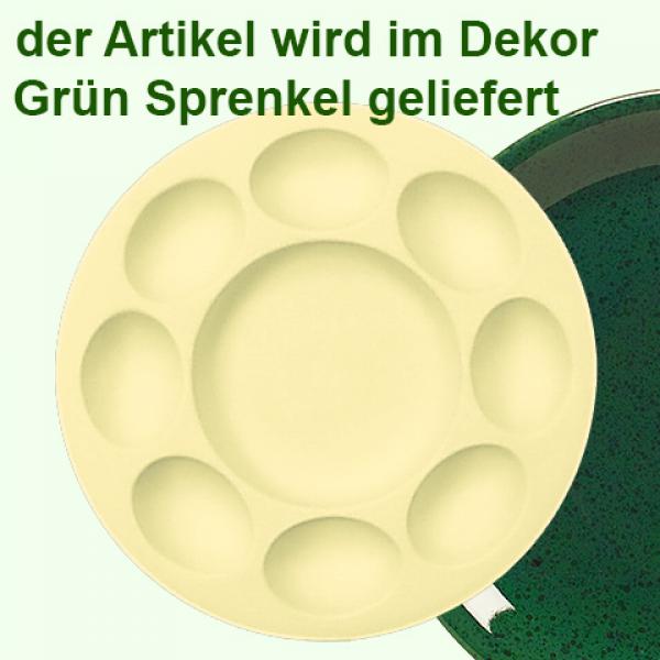 Eierteller grün Sprenkel