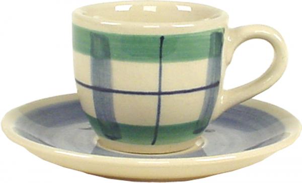 Espresso komplett karo grün-blau