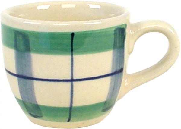 Espresso-Tasse karo grün-blau