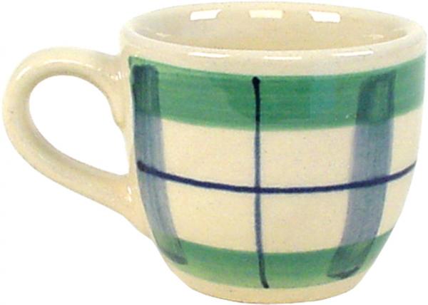 Espresso-Tasse karo grün-blau