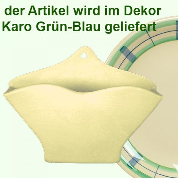Kaffeefilterhalter karo grün-blau