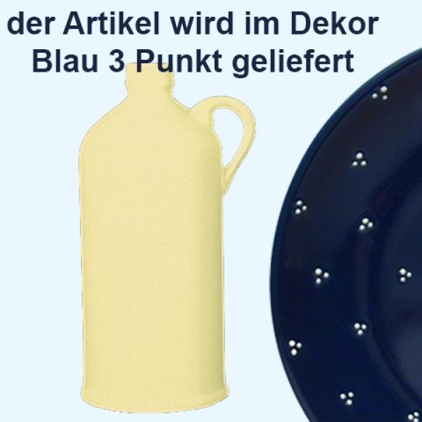 Flasche 0,5 blau 3 Punkt