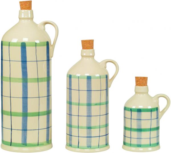 Flasche 1,3 karo grün-blau