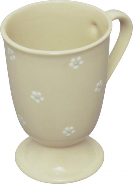 Fußtasse glänzend weiß