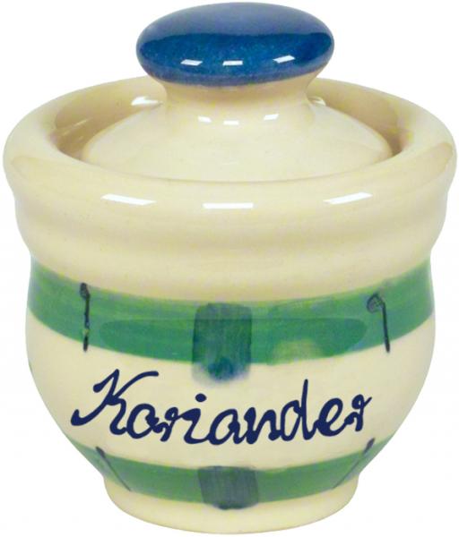Gewürzdose mit Schrift karo grün-blau