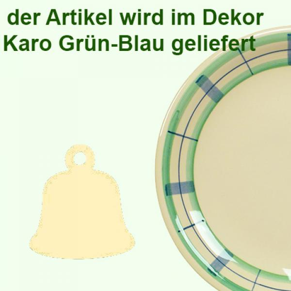 Glocke 5 cm karo grün-blau