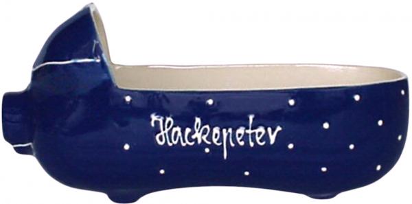 Hackepeterschwein groß blau 1 Punkt