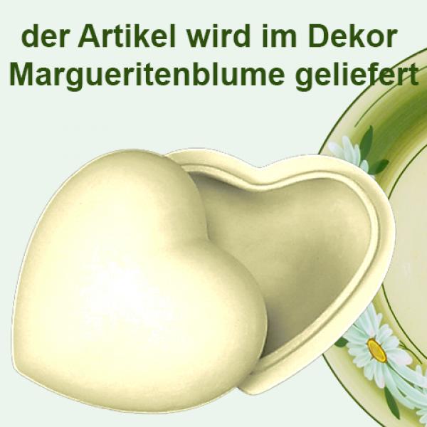 Herzdose Dekor Margueritenblume