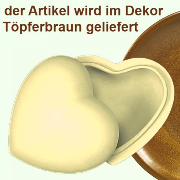 Herzdose braun