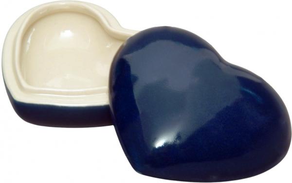 Herzdose glänzend blau