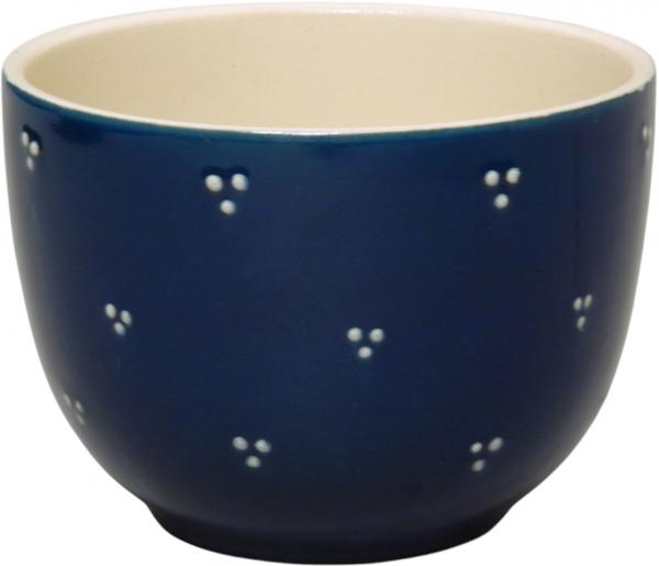 Jumbotasse mit Schrift (1 Zeile) blau 3 Punkt