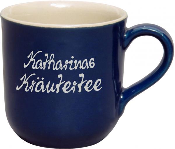 Kaffeebecher mit Schrift (2 Zeilen)