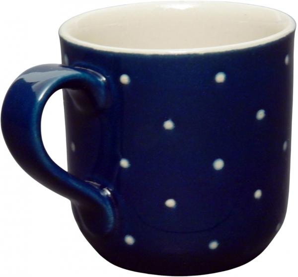 Coffee mug with font (2 lines) blue 1 point
