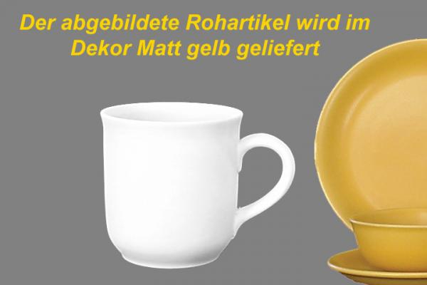 Kaffeebecher matt gelb