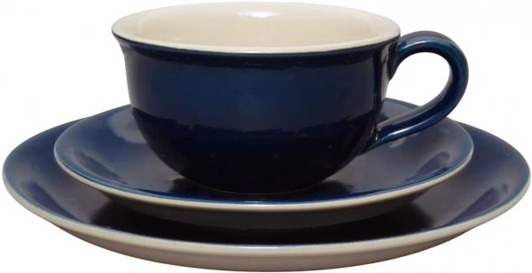 Kaffeegedeck glänzend blau