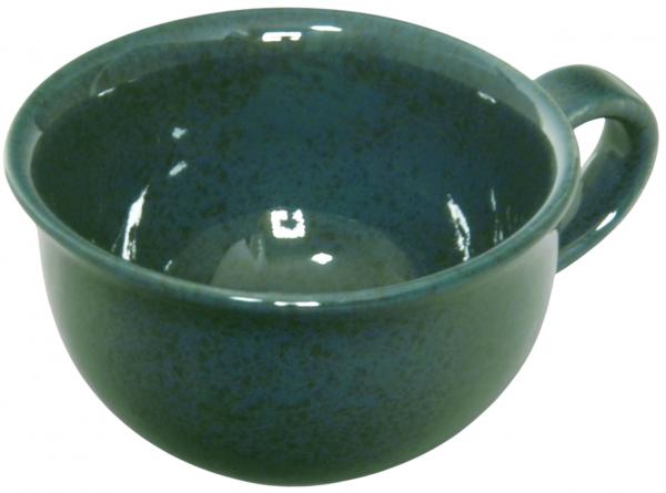 Kaffeeobertasse grün Sprenkel