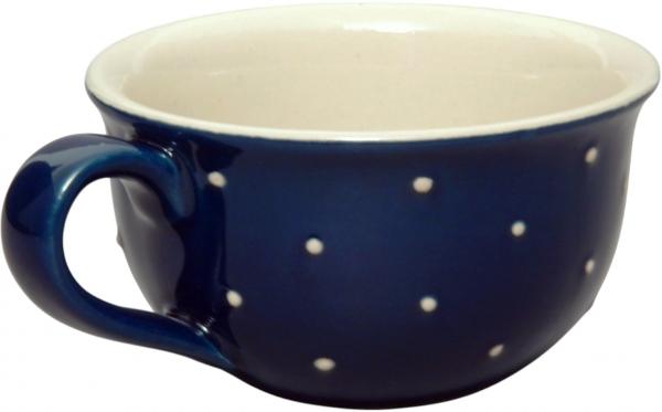 Kaffeeobertasse Blau 1 Punkt