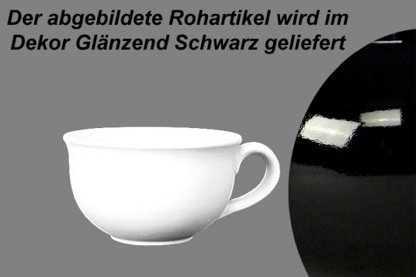 Kaffeeobertasse glänzend schwarz