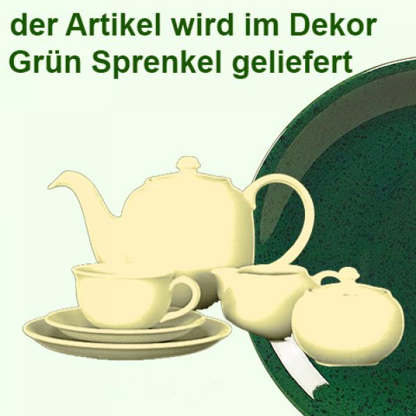 Kaffeeservice 15-teilig grün Sprenkel